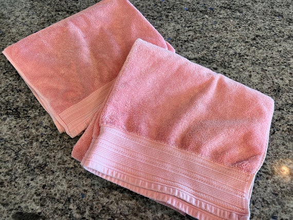 Ralph Lauren Peachy Pink Set of 2 Bath Towels Peach Bath Towel, Ralph  Lauren Towel, Pink Bath Towel 