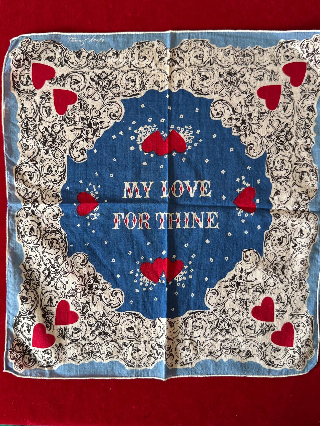 Vintage Tammis Keefe Handkerchief Hanky 