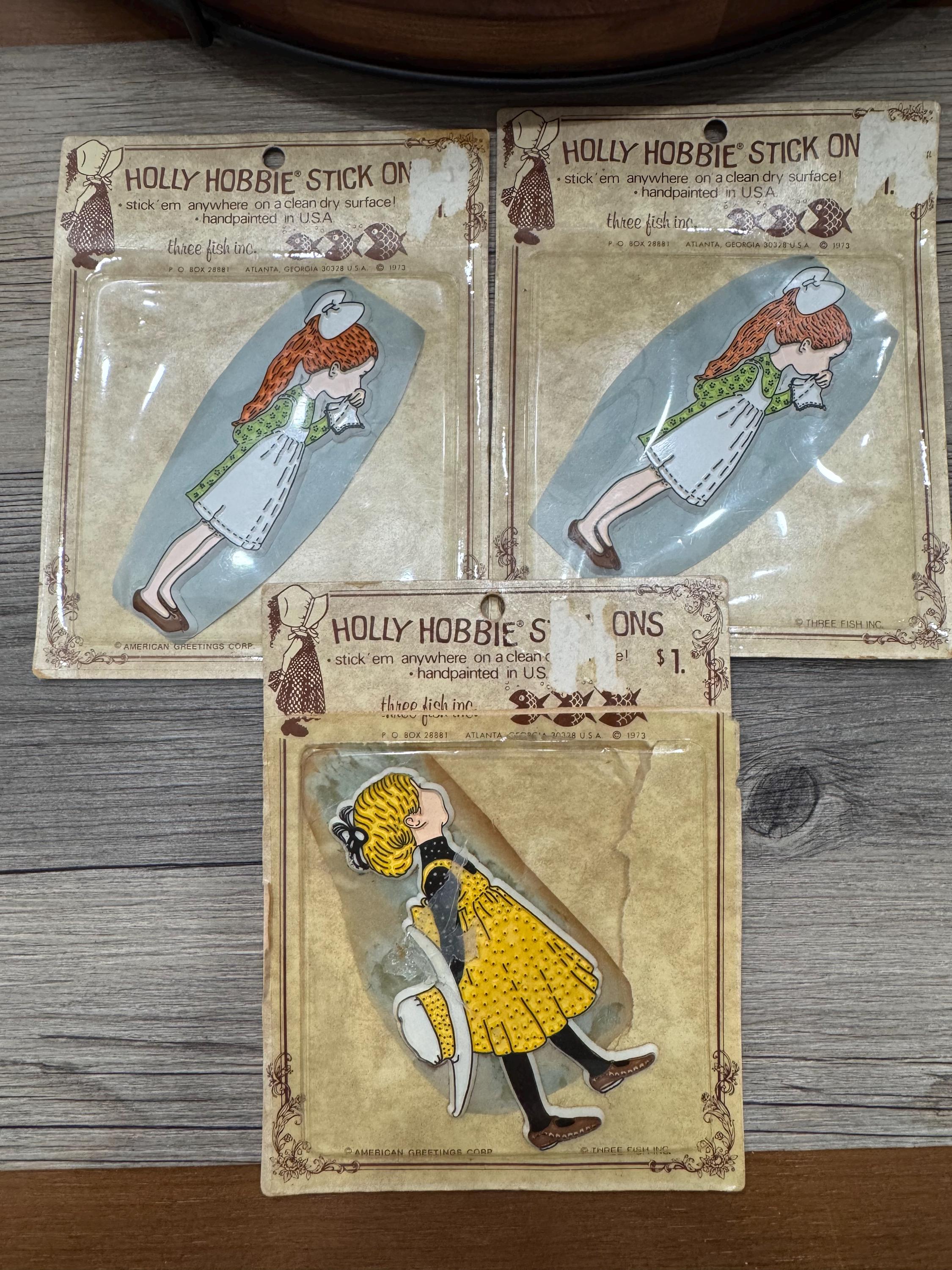 Vintage HOLLY HOBBIE Doll Figure Stick Ons American Greetings Hand