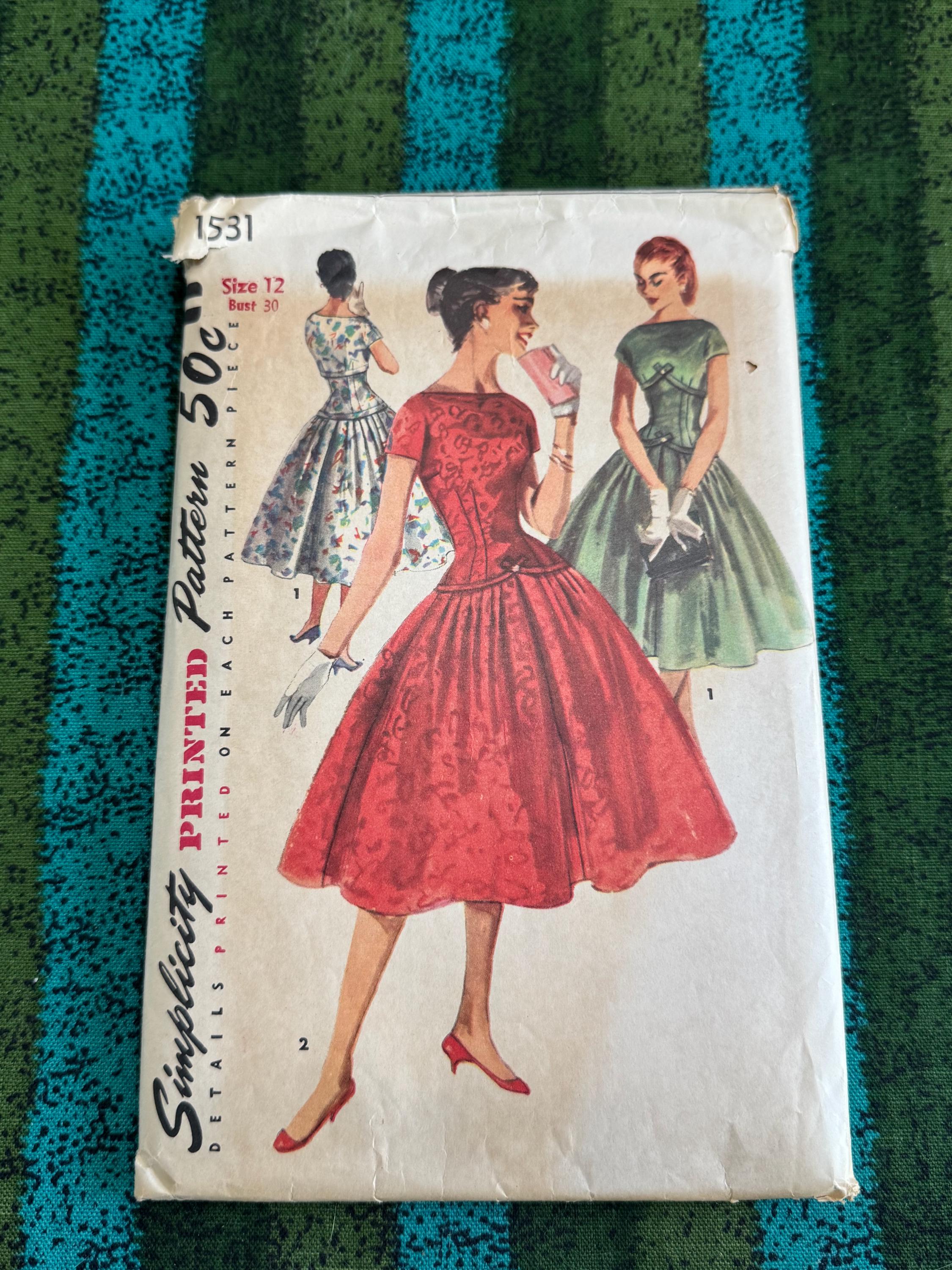Vintage 50 Fit and Flare Dress - Etsy