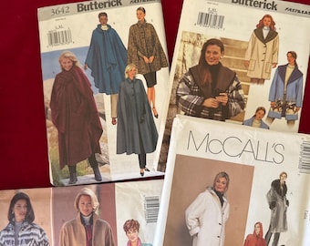 U CHOOSE- Wintermantel, Poncho & Cape Schnittmuster- Butterick 3642 Cape Cloak Pattern, Butterick 3640, Butterick 3596, McCalls 3800