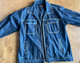 Vintage 2000s Sean John Denim Jean Jacket Faded Light Wash