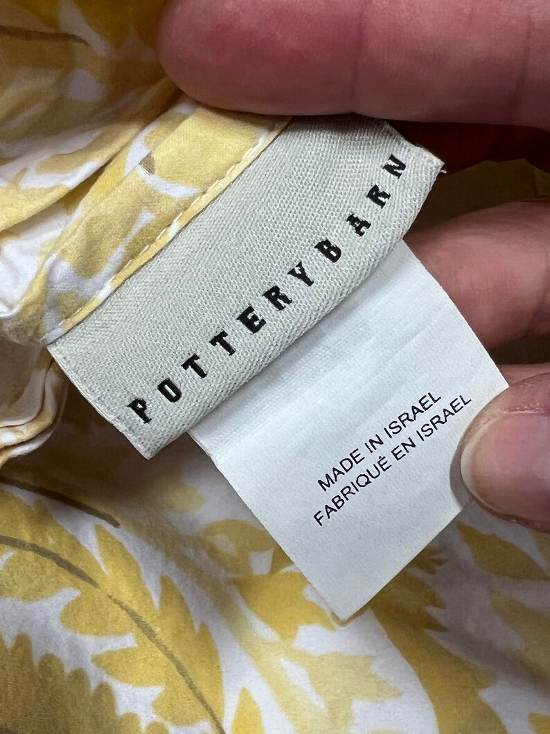 Pottery Barn YELLOW Paisley Pattern Full/queen Duvet 100 Etsy