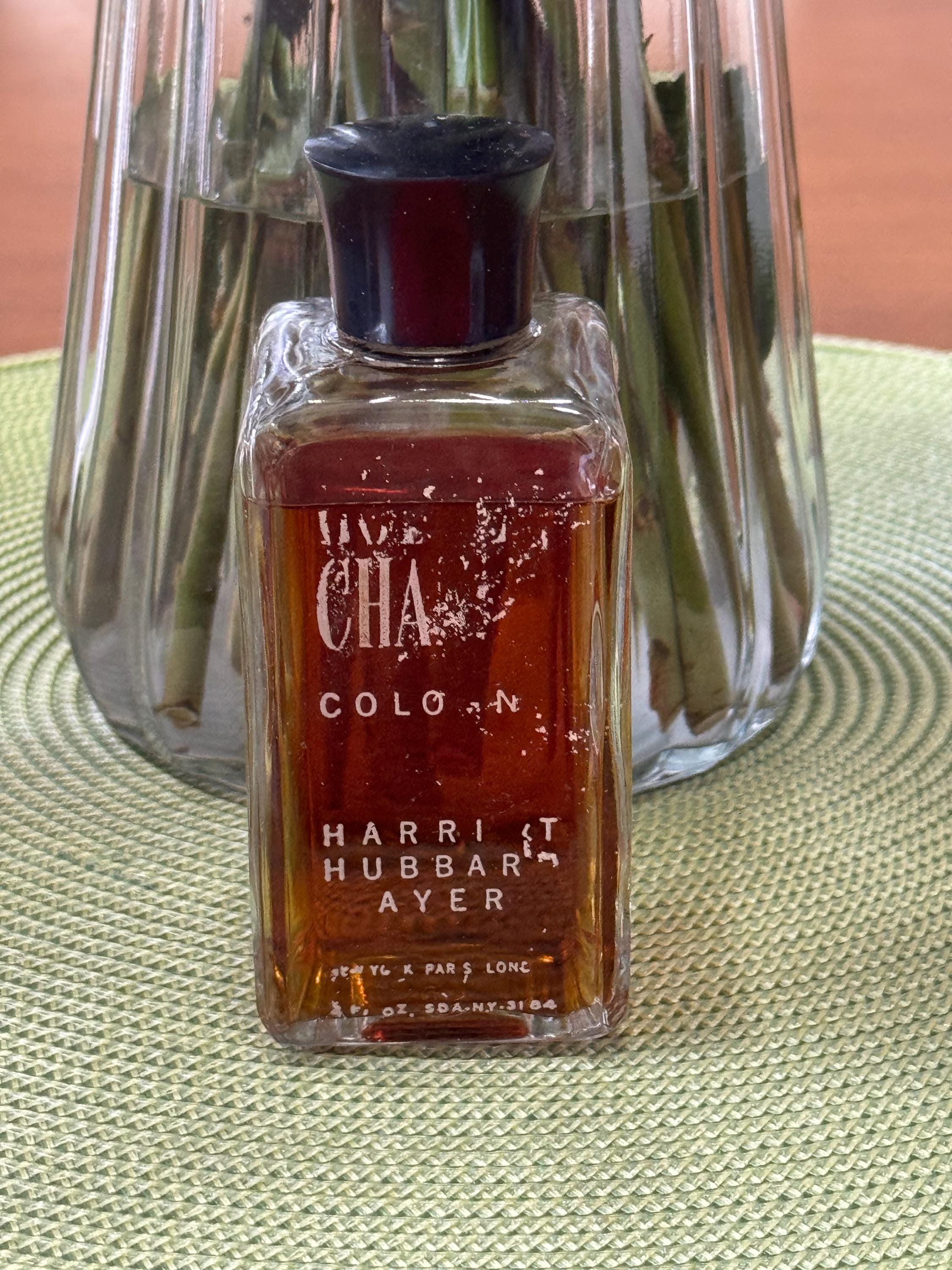 1950's Harriet Hubbard Ayer Golden Chance Cologne Bottle 3/4 Full