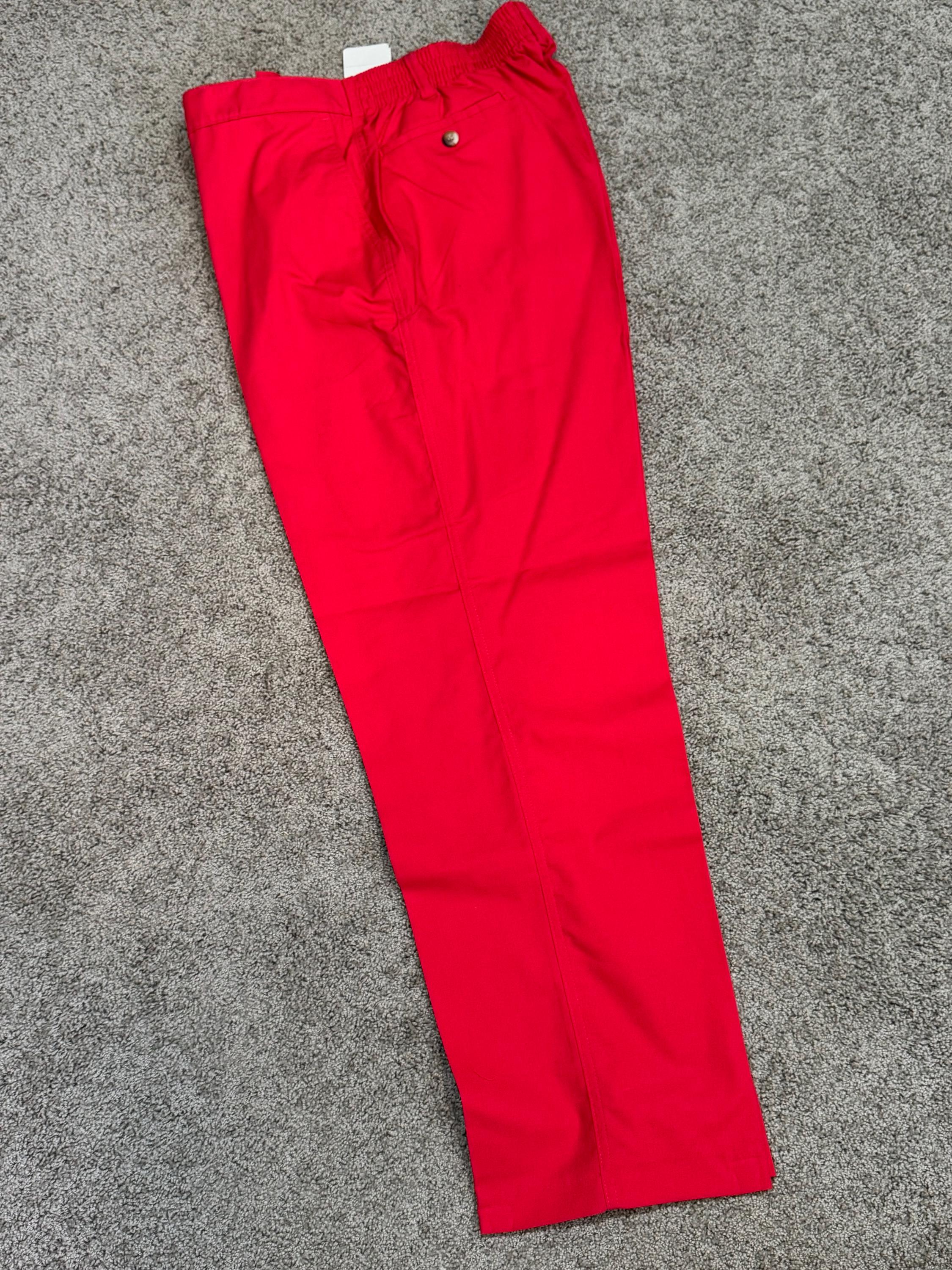 パンツ 70s~80s FARAH rayon blend flare slacks Vintage 70/80's Men's NWT Red Cotton Farah Pants Trousers Elastic