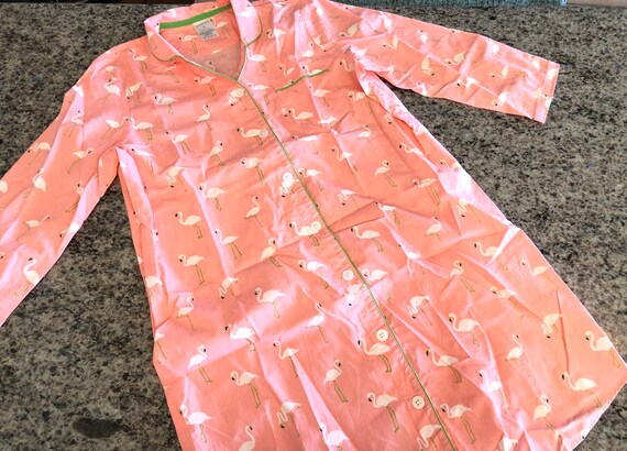 Pink/peach Flamingo Cotton Nightshirt 