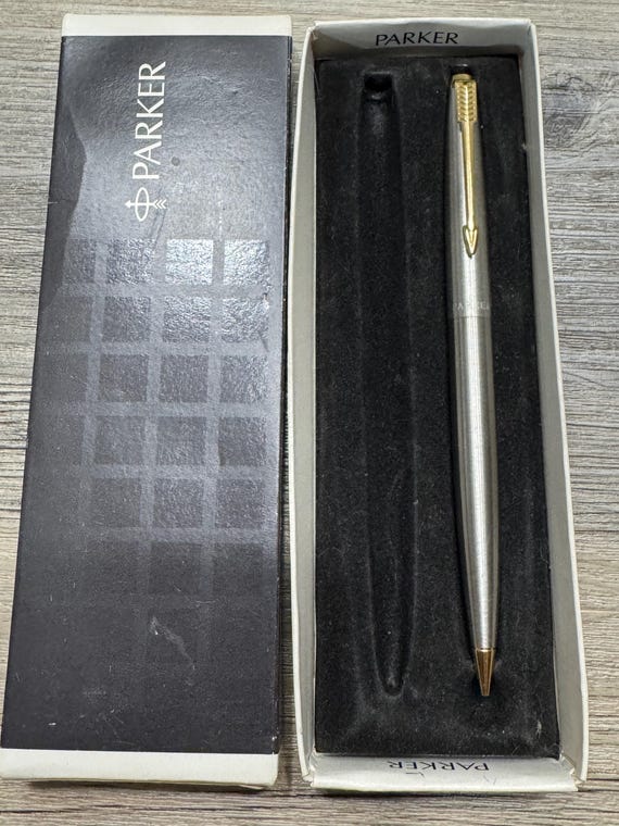 1970's Parker 45 Flighter Stainless Steel Mechanical Pencil Gold