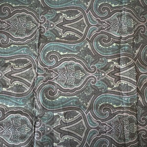 Paisley for Patchwork by Jinny Beyer Teal Green & Purple Cotton Fabric by RJR Fabrics 44&quot; w x 36&quot;~ quilting fabric