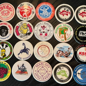 Vintage 90's Lot of 20 Hawaii Hawaiian Pogs Milk Caps