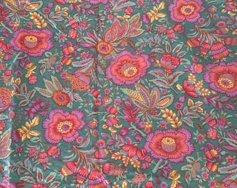 Vintage Multifloral Rayon Blend Fabric by Wamsutta 42" W x 34" ~ Blouse or Skirt fabric, Billowy, Floral Pattern, Rayon blend