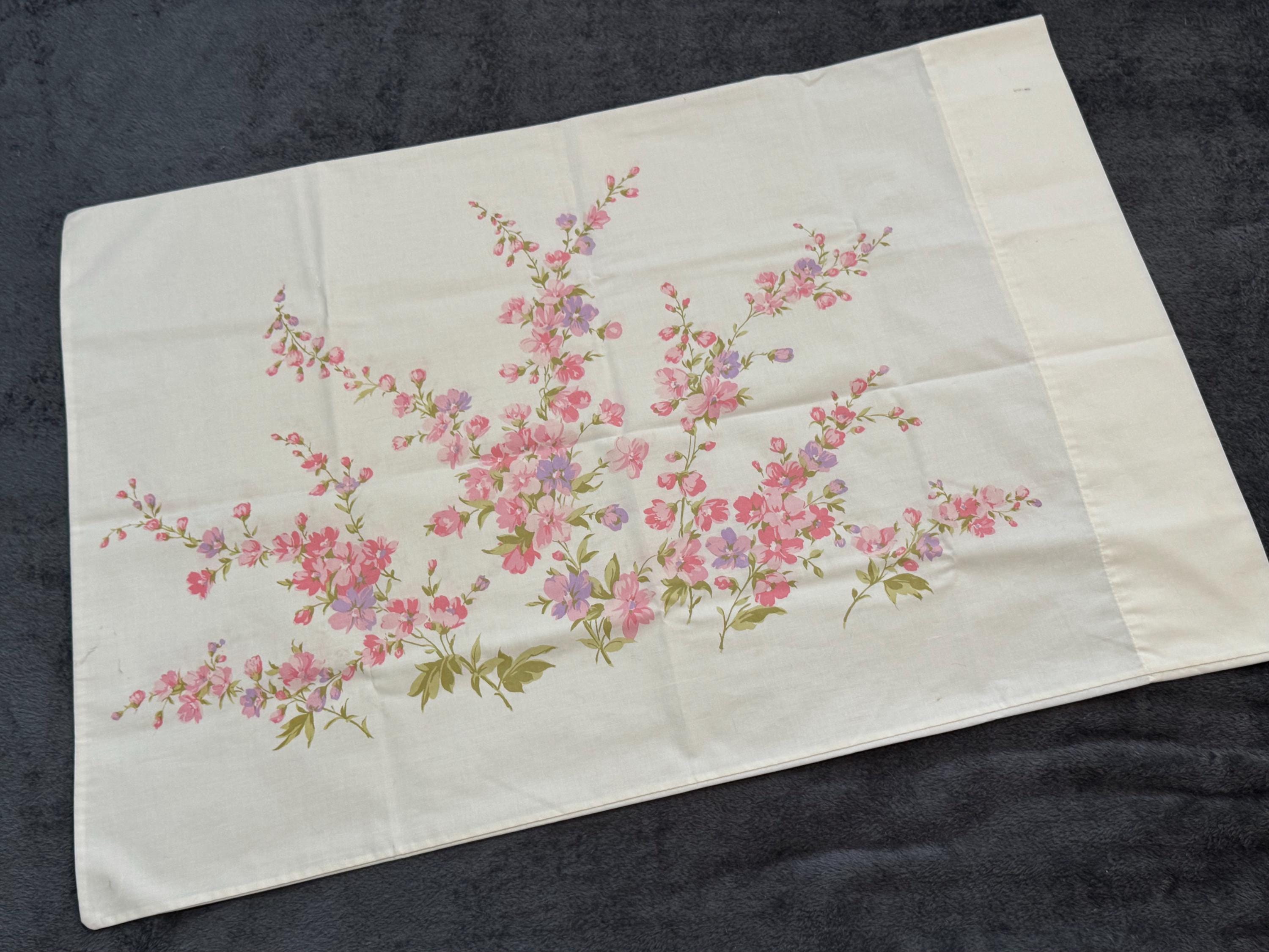 Federa Per Cuscino Stile Shabby Chic – Tela Di Cotone E Lino, Motivo Floreale Rosa, 30x40 Cm, Con Cerniera