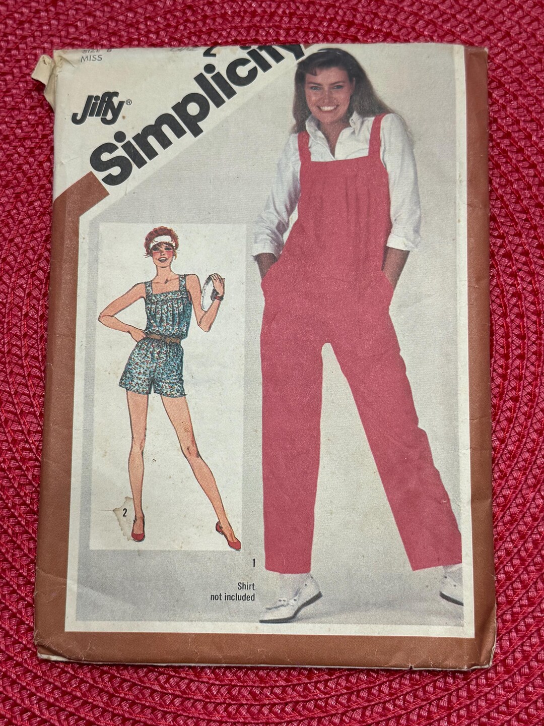 1980's Simplicity Pullover 1 Yard Top Pattern - Bust 32.5-34