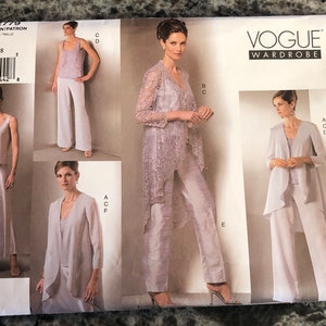 2002 Vogue Sewing Pattern 2779 Misses Evening Ensemble~ Skirt, Jacket, Pants, Camisole Size 14-18 Uncut- wardrobe pattern, evening outfit