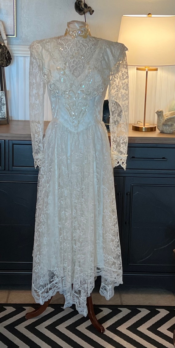 Vintage Jessica McClintock Wedding Dresses Tea Length