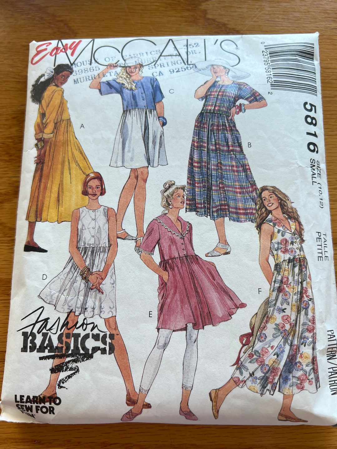 1992 Mccalls Sewing Pattern 5816 Misses Jumpsuit in 2 Lengths Etsy