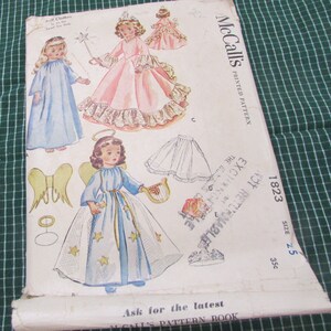 RARE 1953 McCall&#39;s Sewing Pattern 1823 Doll Clothes to Fit 15-25&quot; Doll, cut~ doll gown, doll skirt, doll dress, doll petticoat, doll panties