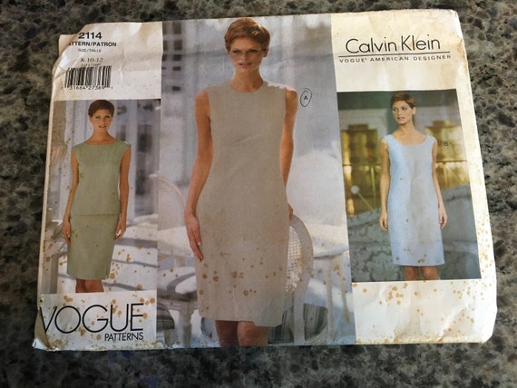 1998 Vogue American Designer Sewing Pattern 2114 Calvin Klein | Etsy