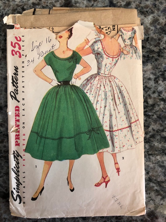 Vestido corte online fifties
