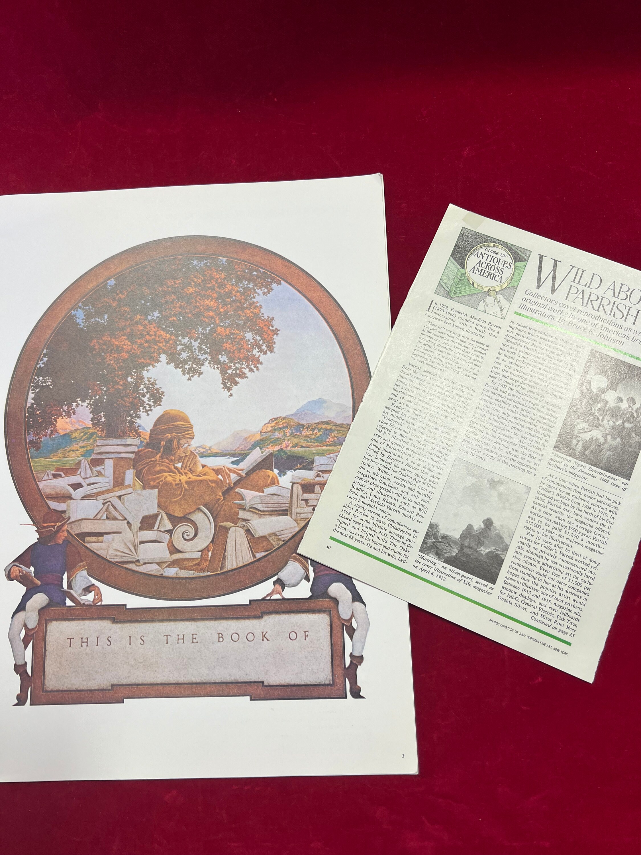 1974 Maxfield Parrish Poster Book 47 Pages of Covers of