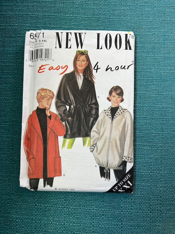 2004 New Look Sewing Pattern 6571 Misses Easy Wrap Short Jacket