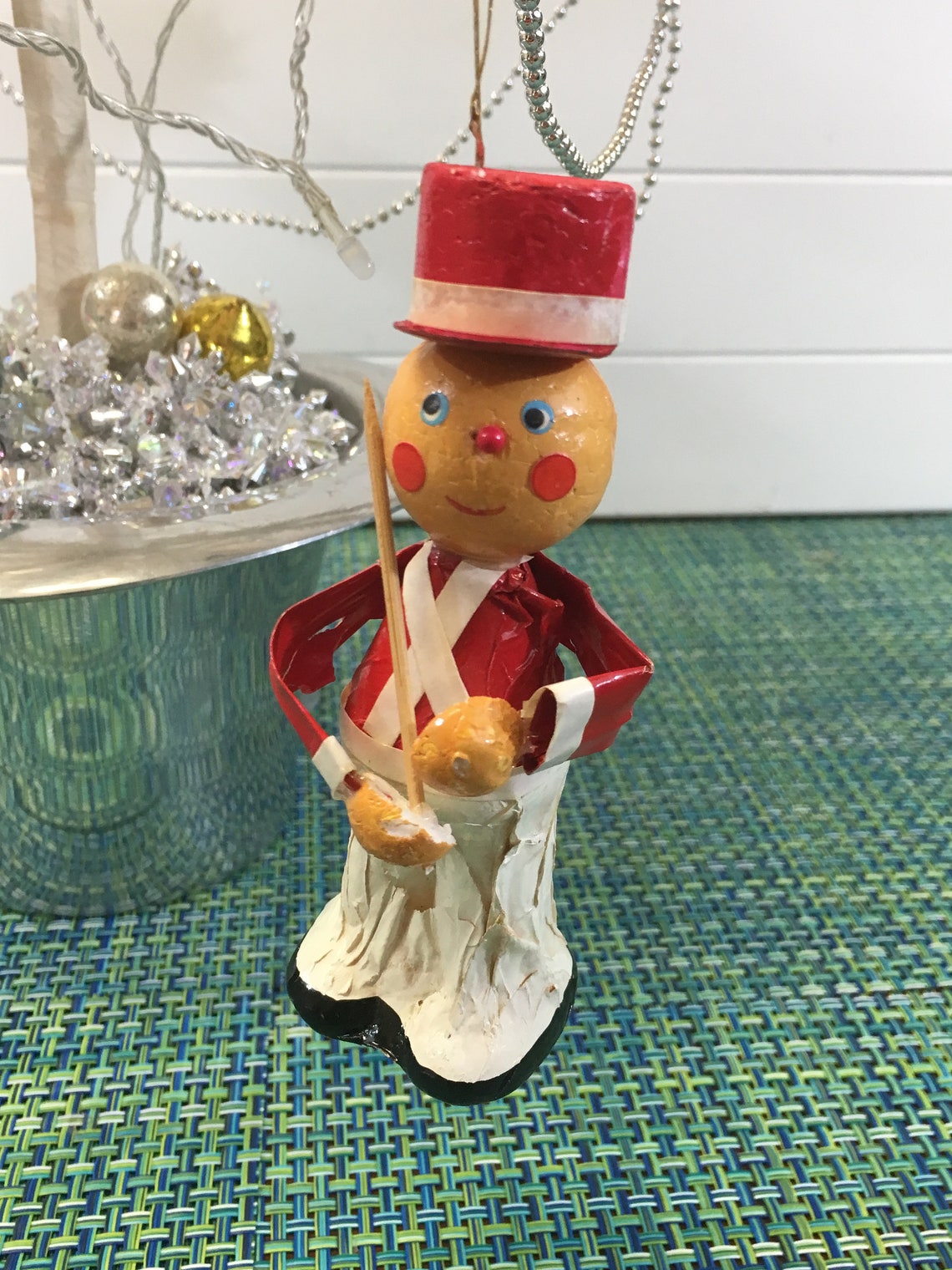Vintage 1960's Christmas Paper Mache Nutcracker Soldier Etsy