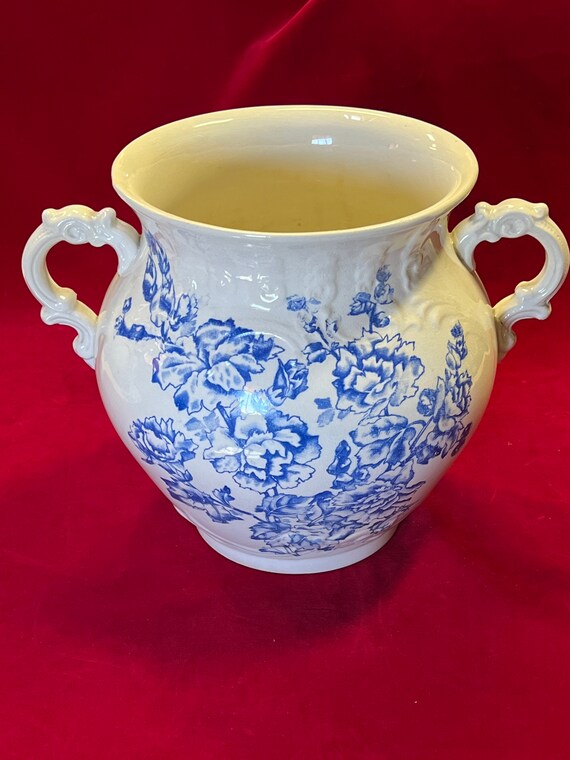 RARE Antique Wheeling Pottery La Belle Flow Blue Floral Etsy