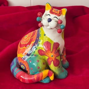 WhimsiClay by Amy Lacombe ヴィンテージ 猫 タオル地 WhimsiClay by Amy Lacombe ヴィンテージ 猫 タオル地