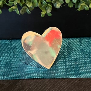Vintage DANSK Silver Metal Three Sided Heart Paperweight ~ metal paperweight, heart decor, heart paperweight, Dansk silverplate heart