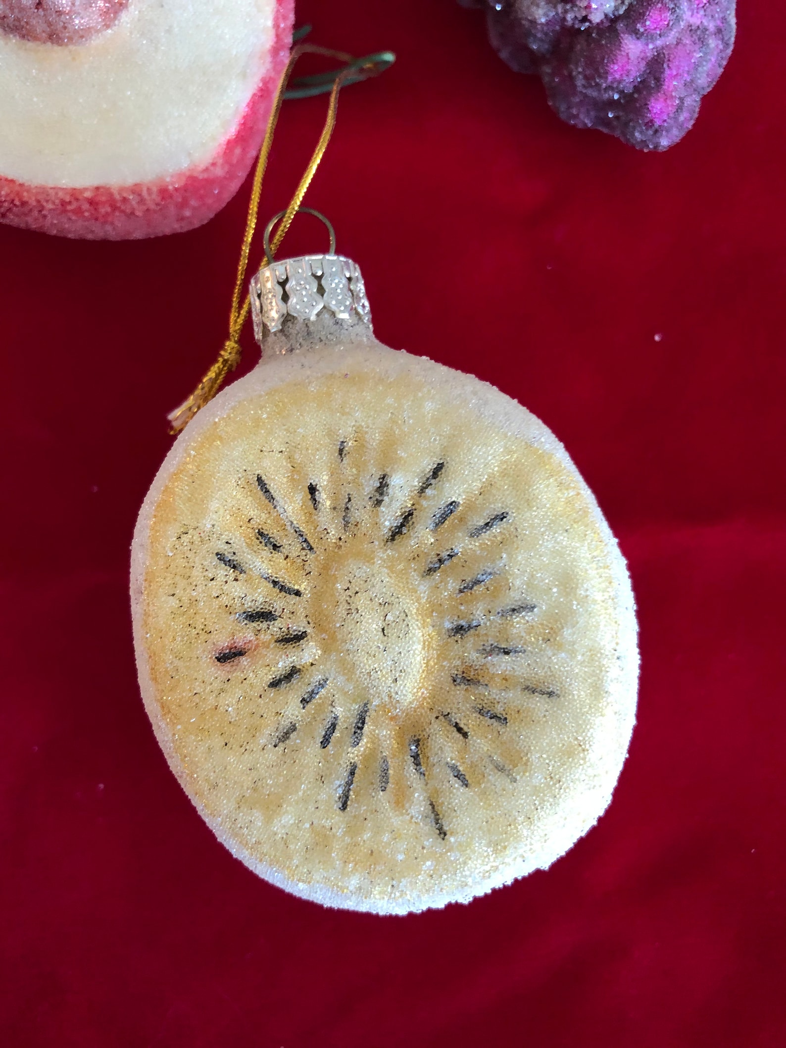 Lot of 5 Fruit Shaped Glass Christmas Ornaments With Glass Etsy