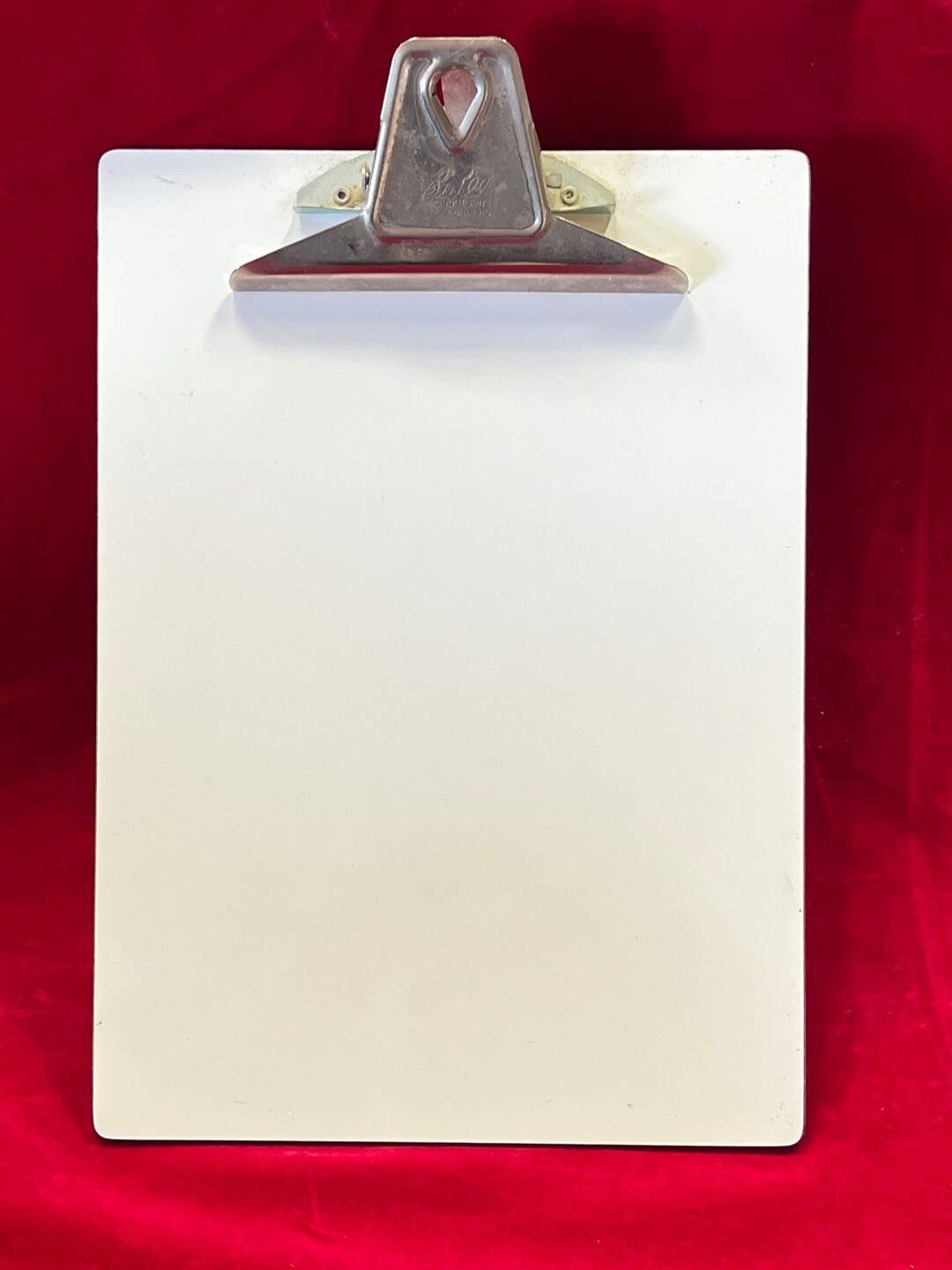 Vintage White Letter Size Wood Clipboard QUILL Products Los Angeles