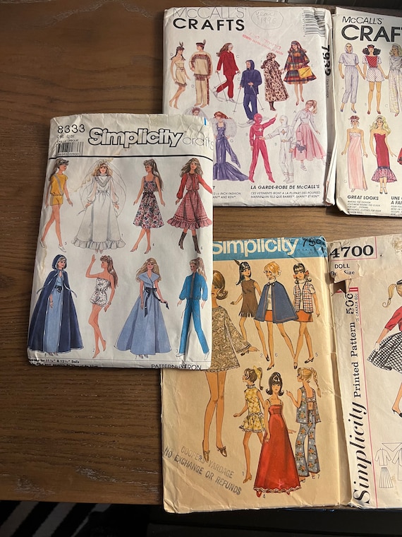 Buy Lot of 8 Barbie Doll Sewing Patterns for 11 1/2-12 1/2 Dolls Simplicity  8333, 8466, 8281, 9334, 4883, 4700, Mccalls 4400 and 7932 Online in India 