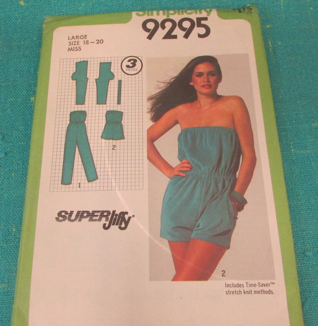 1979 Simplicity Sewing Pattern 9295 Misses Sleeveless Super Jiffy ...