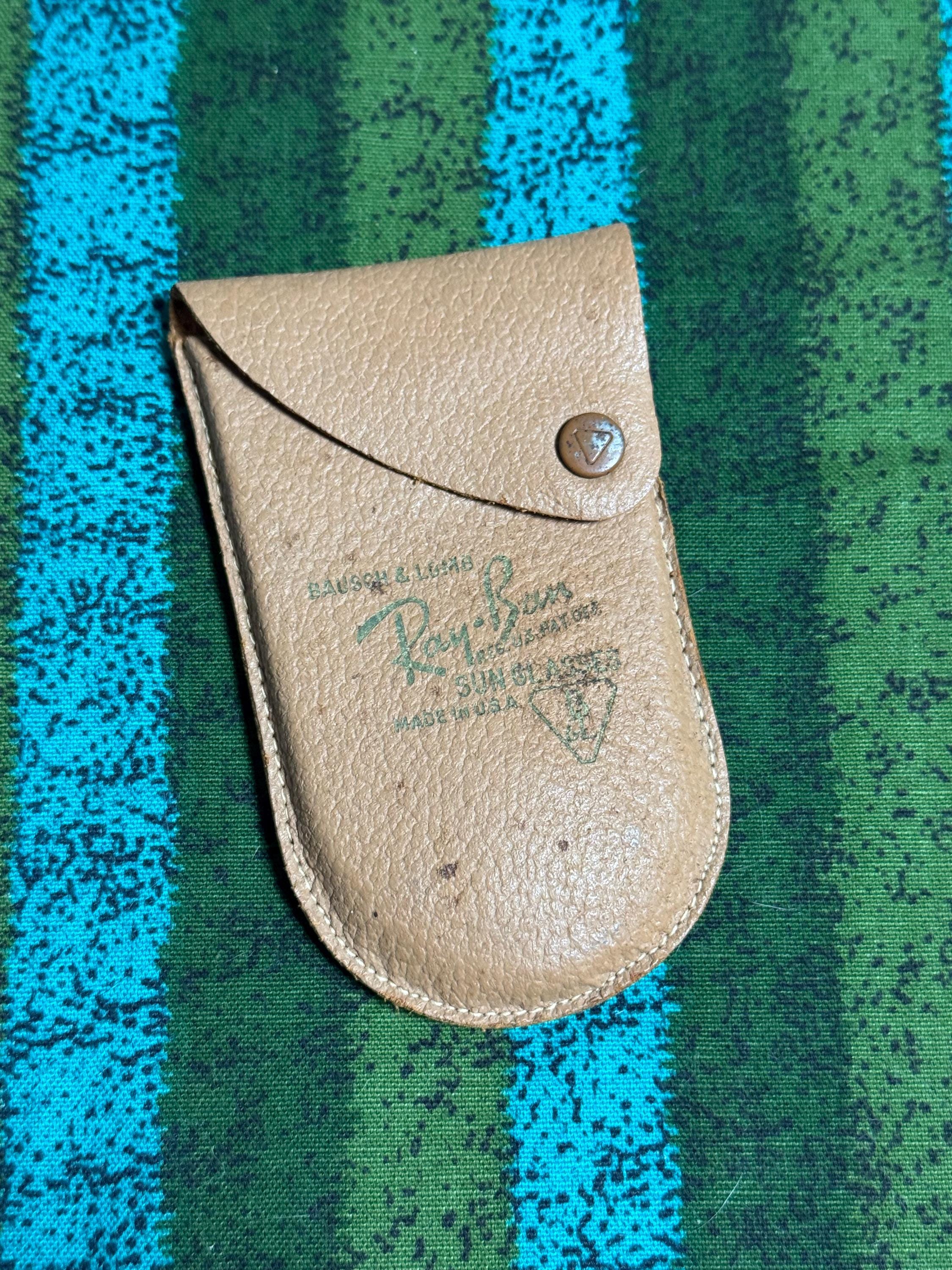 Ray-Ban BENNETT #10 B&L USA製 クリア ケース保証書 ON HOLD 1940'S Ray- Ban Bausch & Lomb Brown Leather Eyeglasses