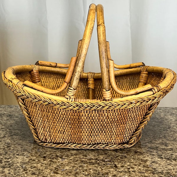 Bamboo Basket - Etsy