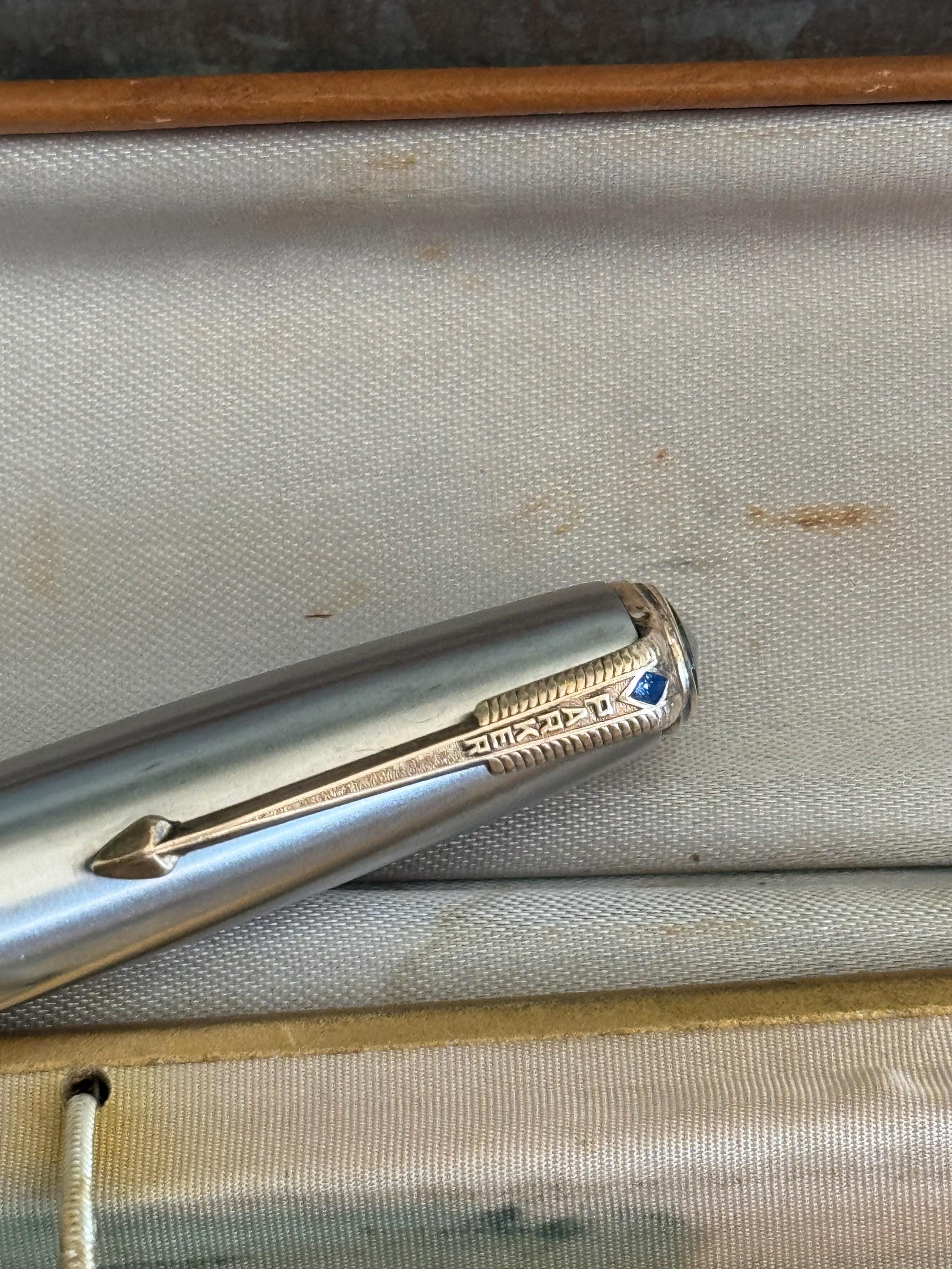 Vintage 50's Boxed Parker 51 Black Aeromatic Fountain Pen