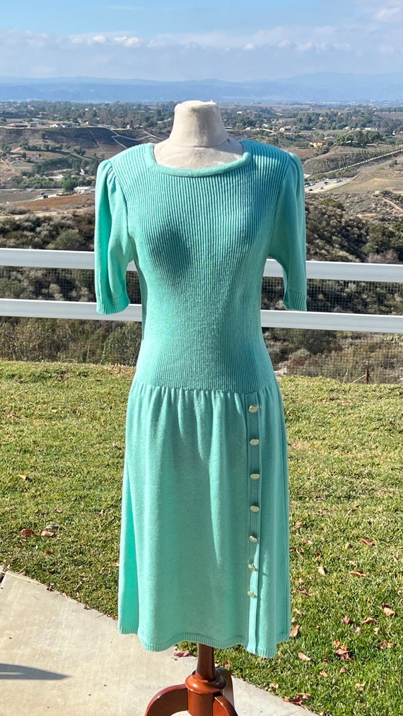 Vintage Mint Green Acrylic Knit Sweater Dress by Tricots Size 12- Green Knit  Dress, Winter Dress, Spring Knit Dress, Tricots Dress - Etsy