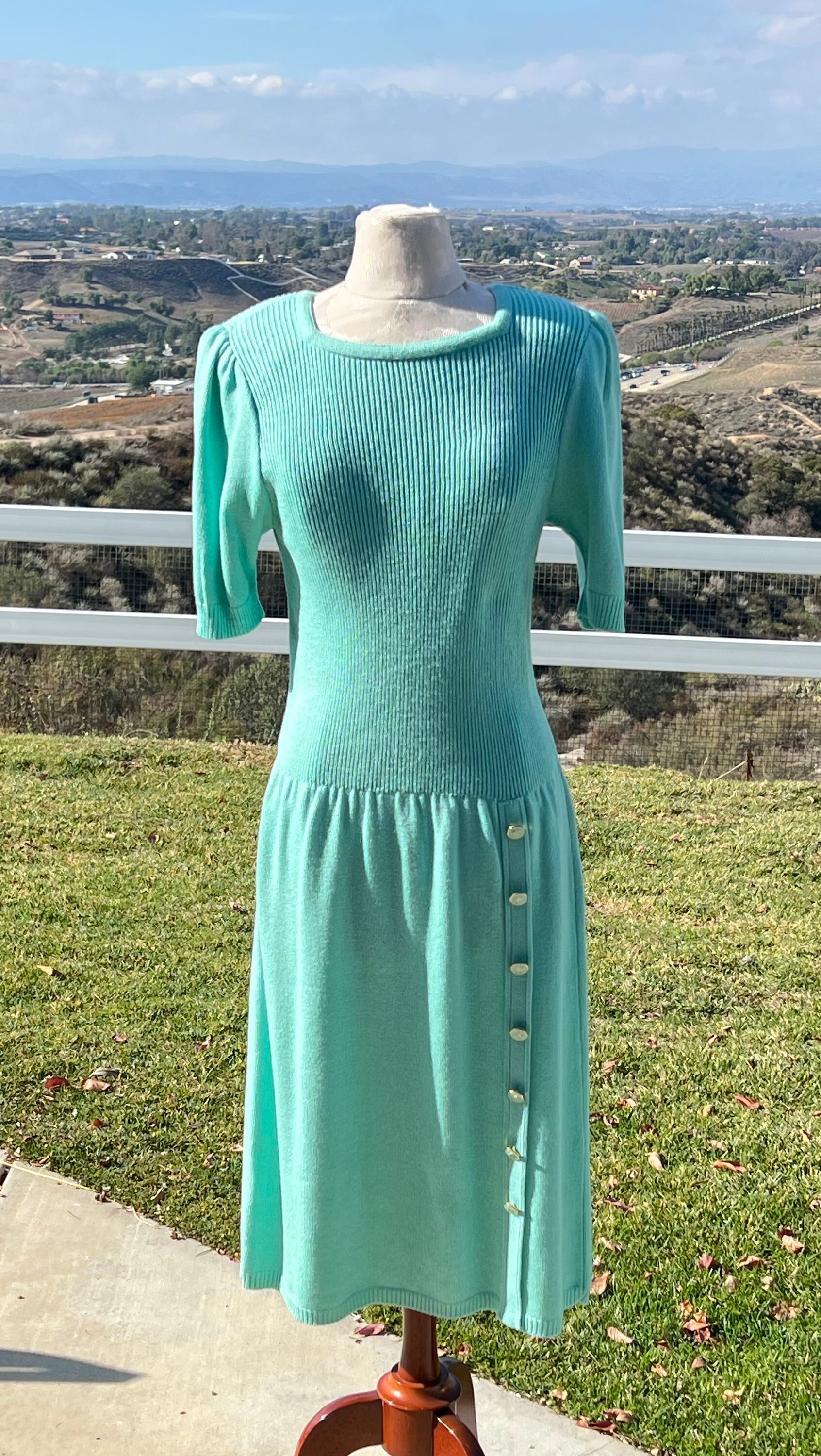 Mint Green Sweater Dress - Etsy