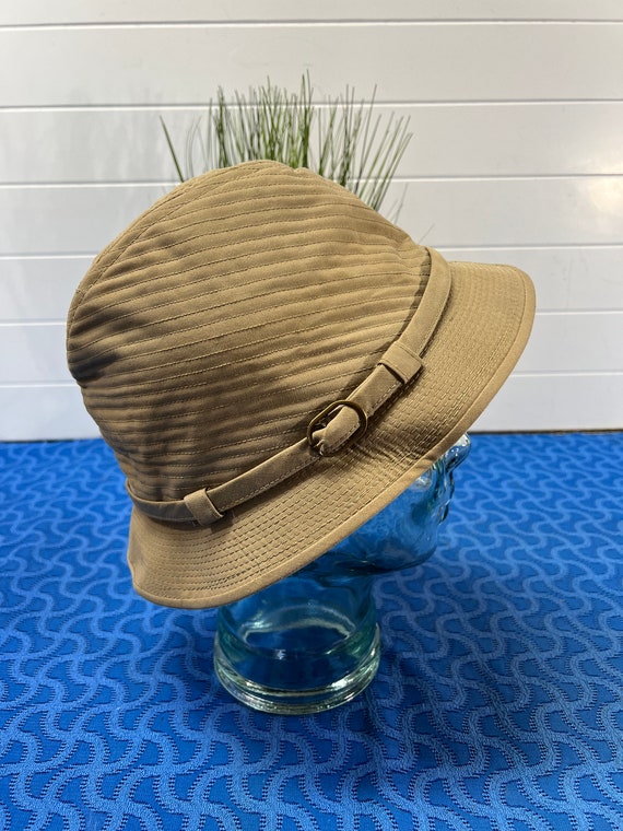 Vintage Dobbs Fifth Ave Khaki Cotton Bucket Hat 2… - image 2