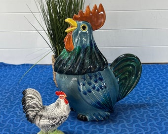 Dolls House Miniature Chicken with Blue Tail 