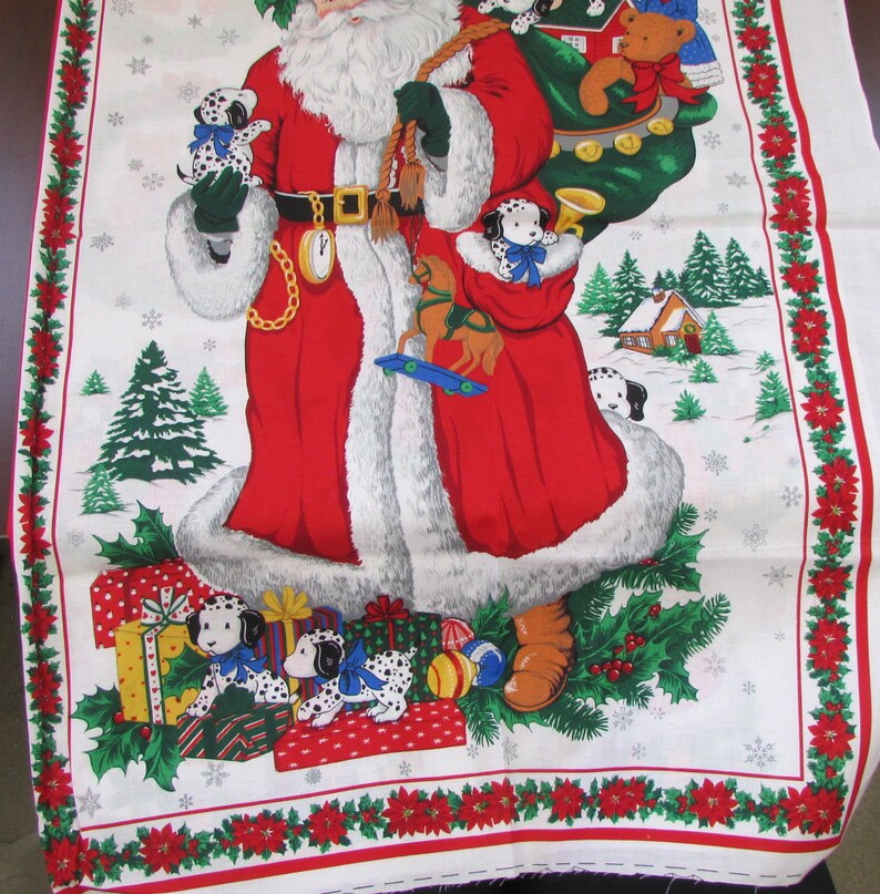 Vintage JOAN KESSLER for Concord Fabrics Santa Christmas Etsy