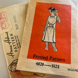 1960’s ANNE ADAMS 4829 Sleeveless Front Wrap Dress Size 32-34 bust cut, summer dress, front wrap dress