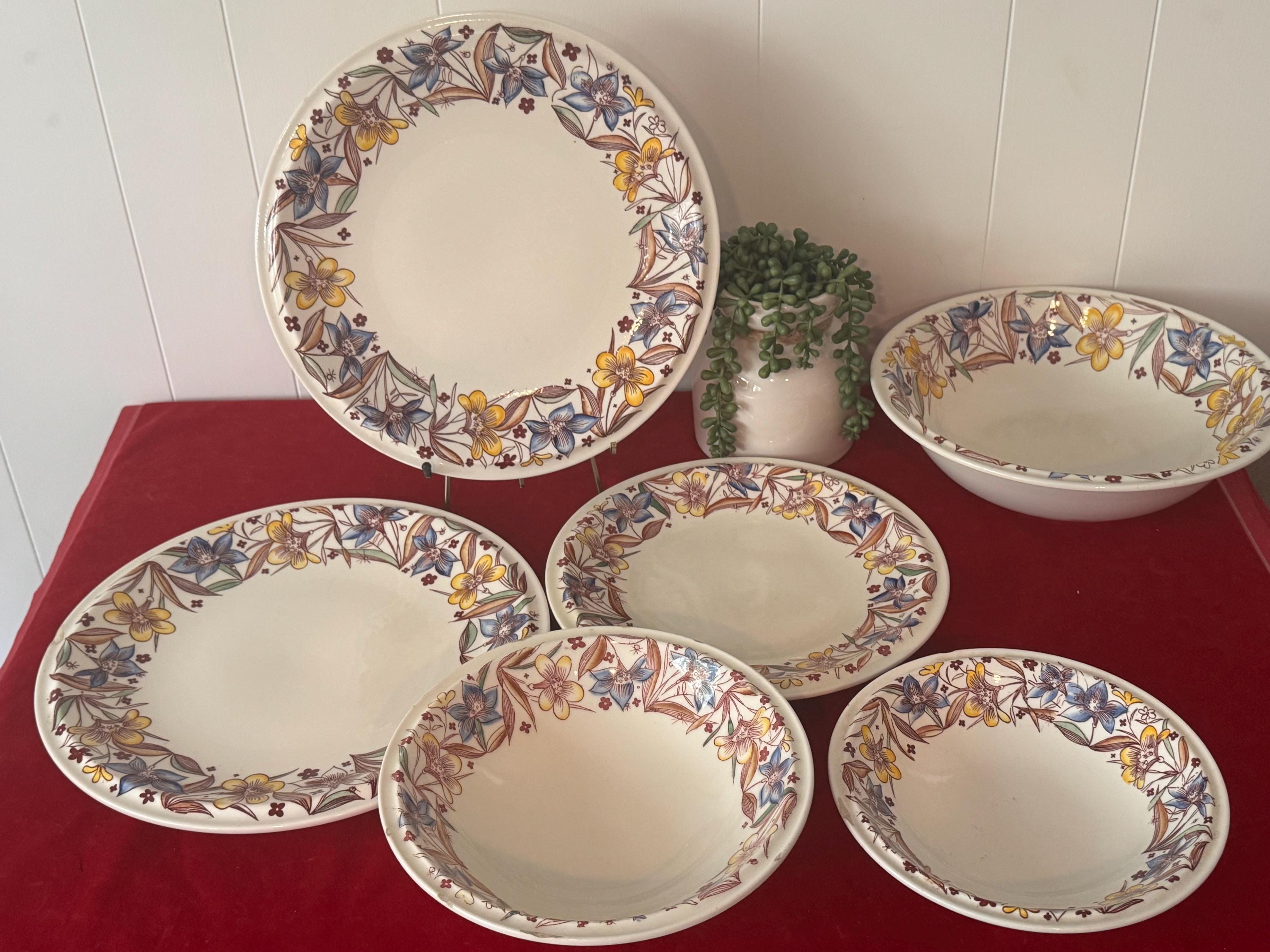 Disney Fantasia Flower Ballet Dinnerware Lot by Vernon Kilns~ Very