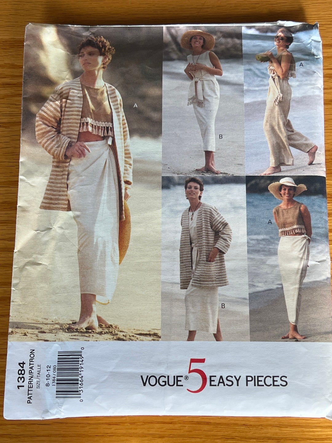 1995 Vogue 5 Easy Pieces Sewing Pattern 1384 Misses Wrap - Etsy