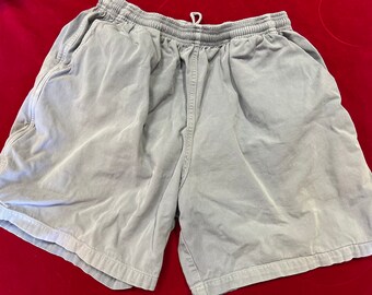 90s Streetwear Cotton Dad Shorts 90s Streetwear Shorts 90s Streetwear Mens Large Blank Cotton Dad Shorts Aqua Green Heather Gray Shorts,