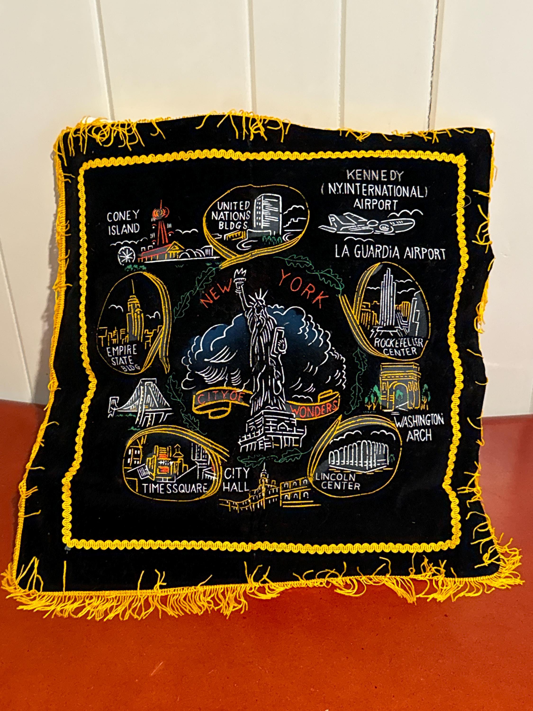 50s Souvenir Pillow - Etsy