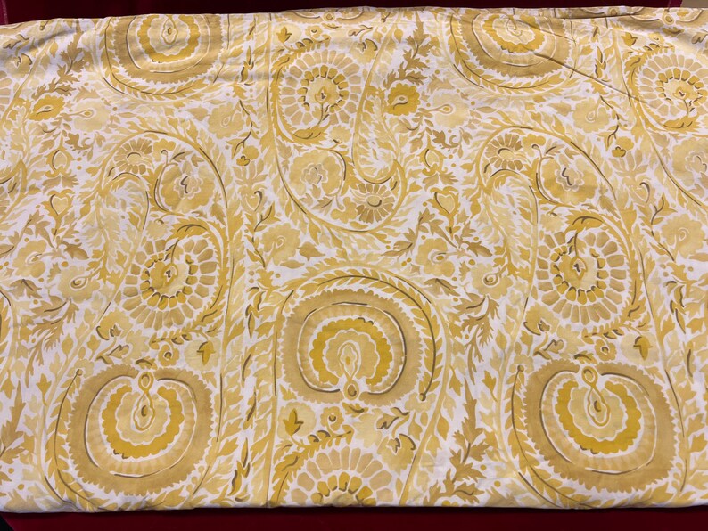 Pottery Barn YELLOW Paisley Pattern Full/queen Duvet 100 Etsy