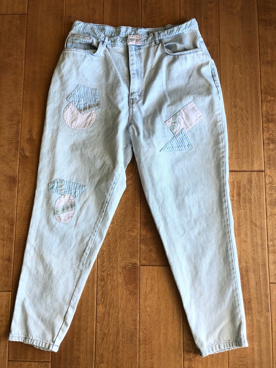 Vintage 1990's Gitano Jeans Pastel Patchwork High
