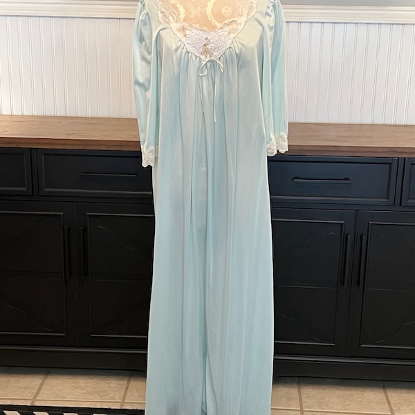 Long Nylon Nightgown Etsy