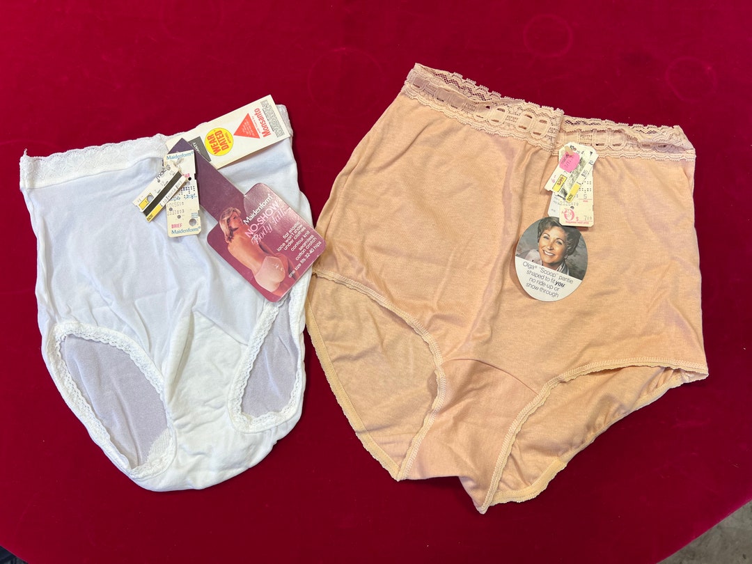 Buy Vintage 1970's Deadstock NWT Womens Panties Maidenform White Briefs  Panties Panty No Show Body Talk Size 4-7 OR Olga Nude Size 5 Briefs Online  in