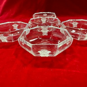 5 Rosenthal Versace Lumiere Medusa Crystal Candy or Fruit Bowl